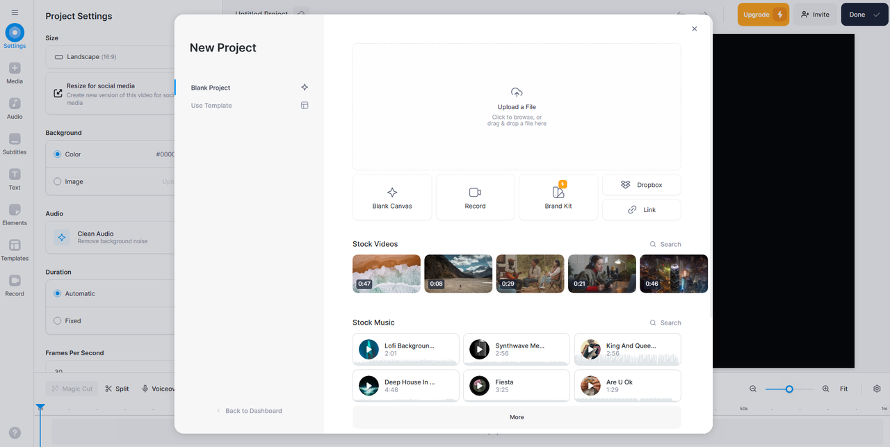 Edit MP3 with VEED.IO Step 1