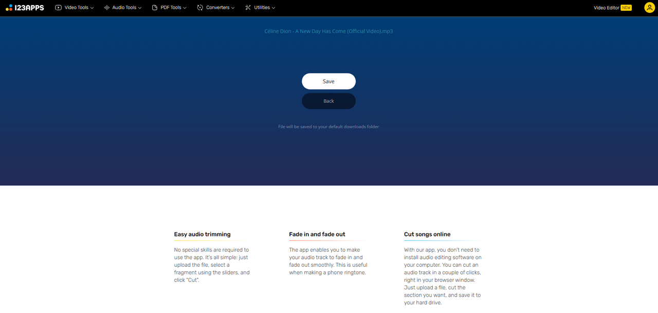 Edit MP3 with MP3Cut Step 3