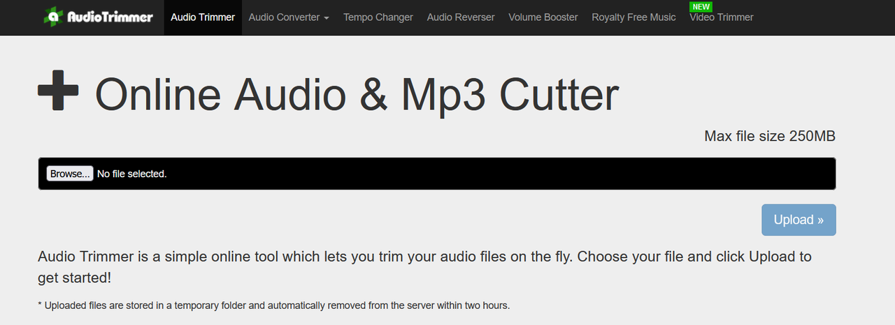 Edit MP3 with AudioTrimmer Step 1