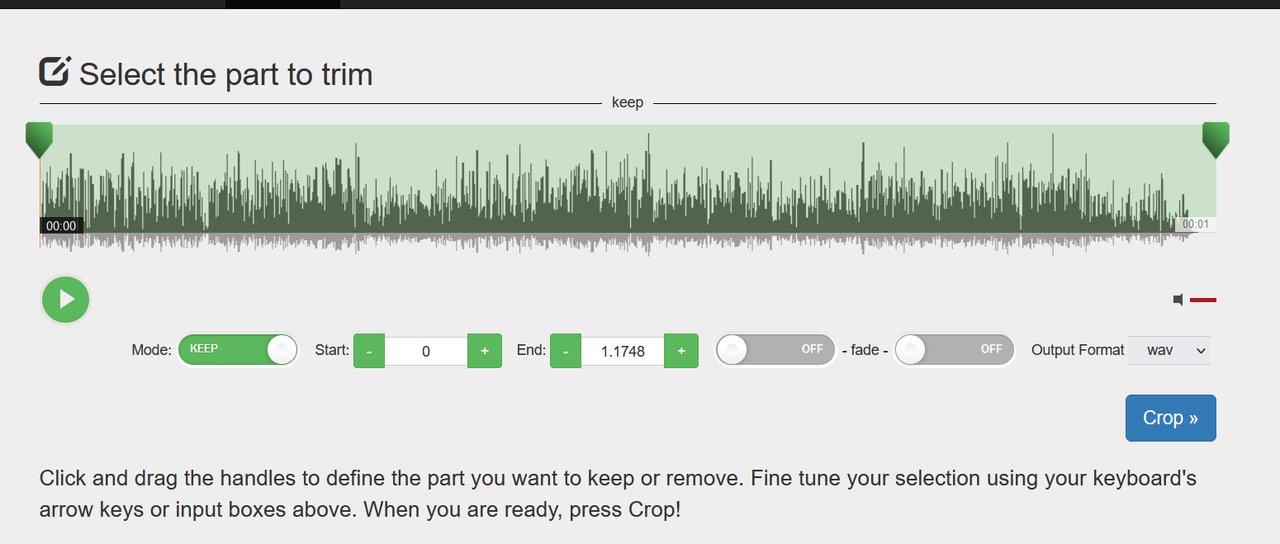 Edit MP3 with AudioTrimmer Step 2