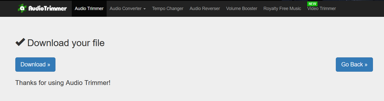 Edit MP3 with AudioTrimmer Step 3