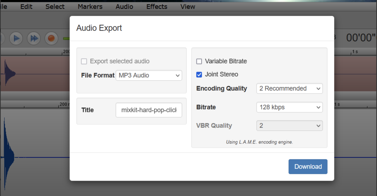 Edit MP3 with TwistedWave Step 3