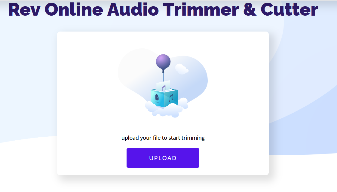 Edit MP3 with Rev audio trimmer Step 1