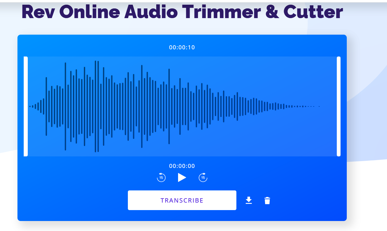 Edit MP3 with Rev audio trimmer Step 2