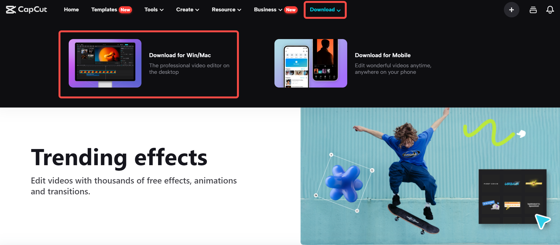 download CapCut for PC on Windows 10