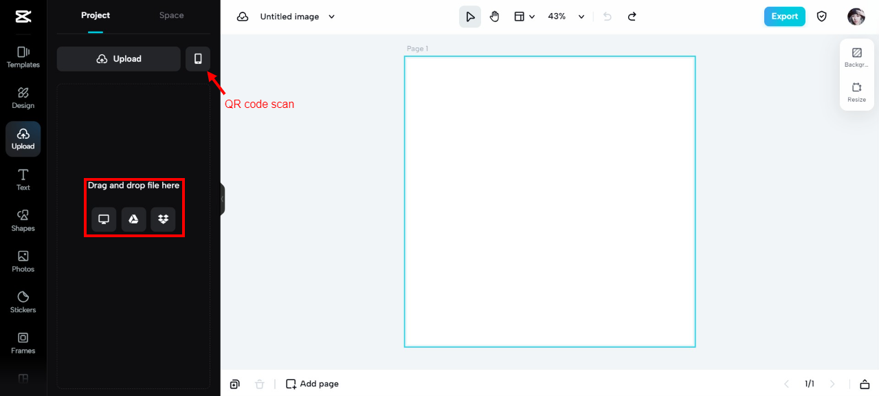 Sign in and upload your images