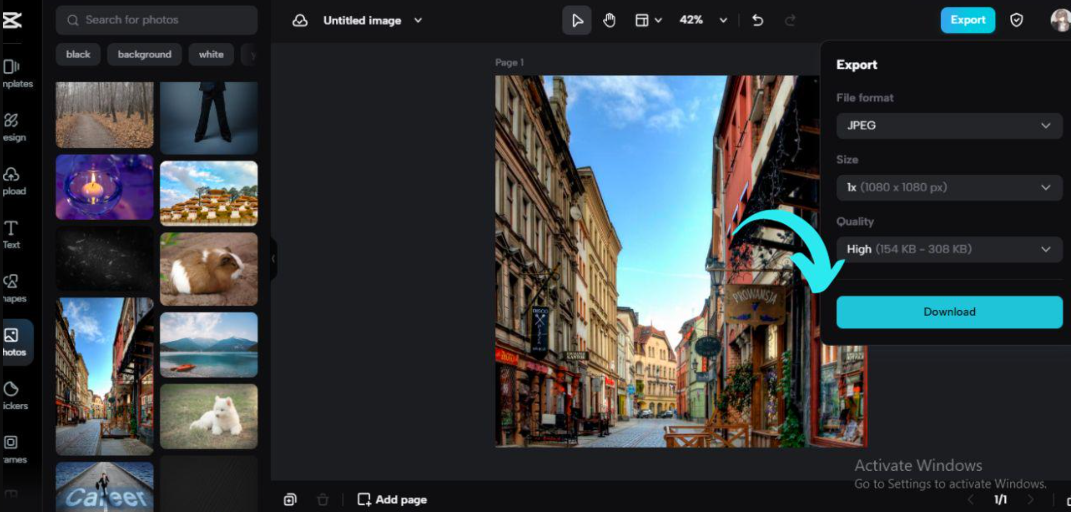 save and export for ins