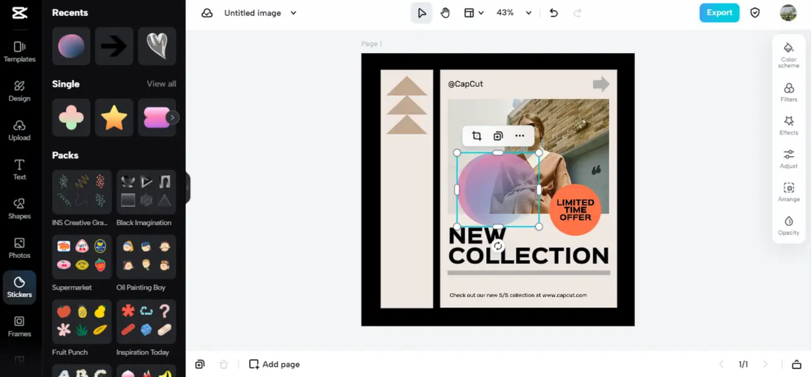 multiple custom stickers and filters