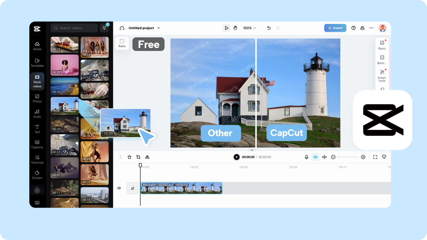 Videos gratis sin marca de agua