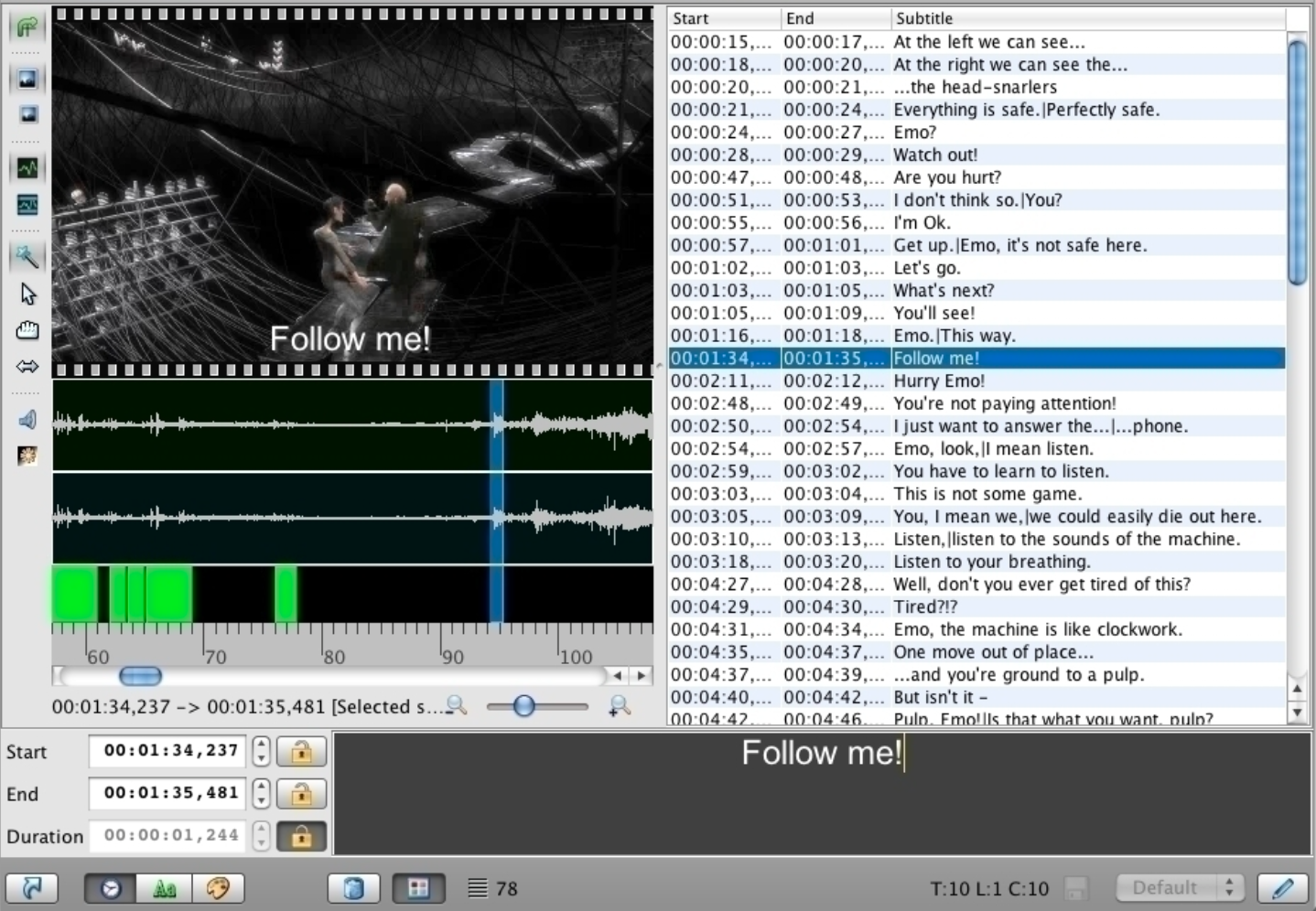 Jubler Subtitle Editor
