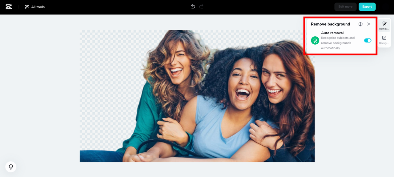 Auto-remove background