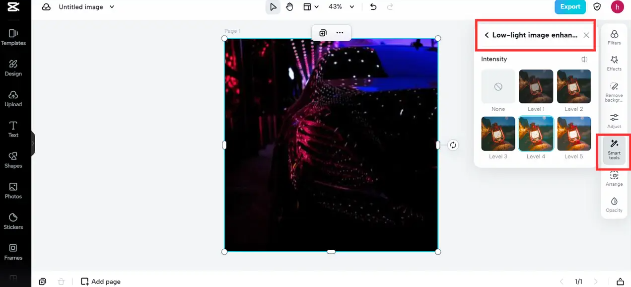 Low light image enhancement