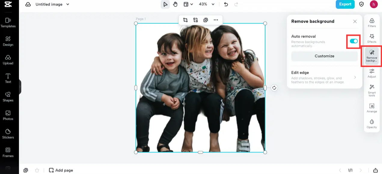 remove backgrounds on PNG