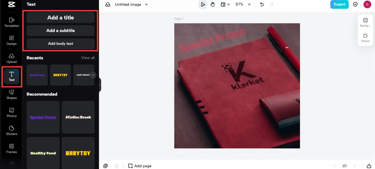 Design promotional banners