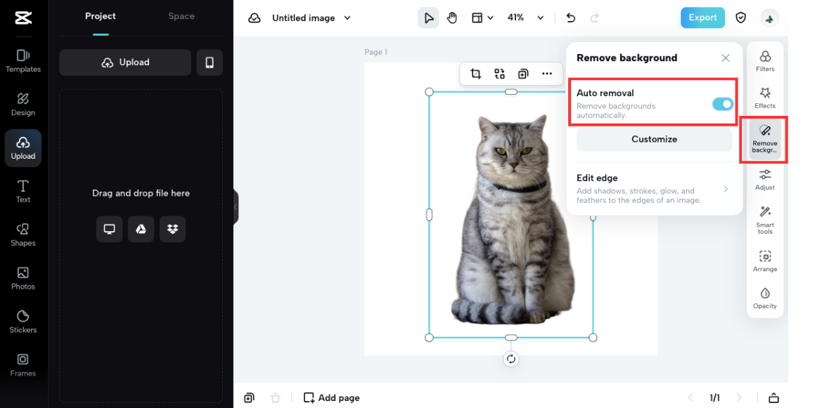 Remove background from image
