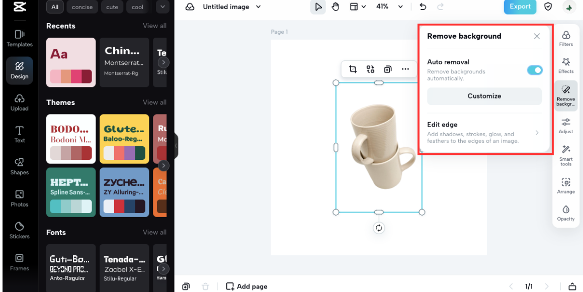 Optimizing picture background