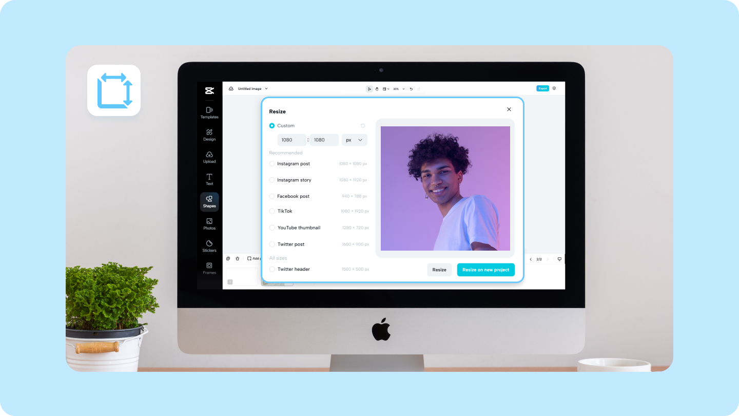 mac 'de görüntüyü yeniden boyutlandırın