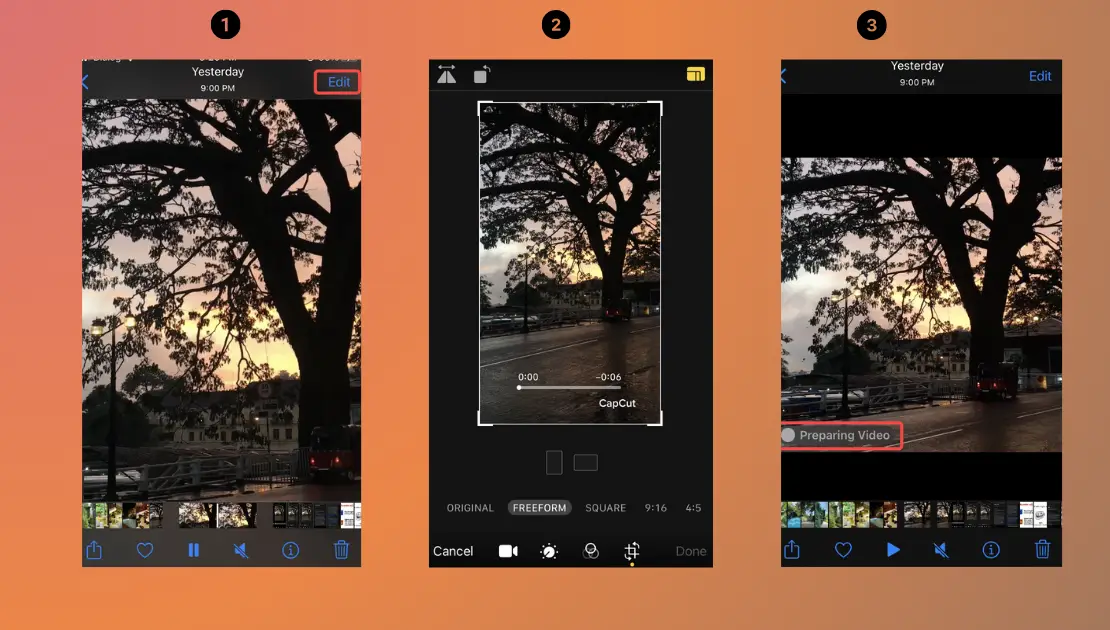 remove logos using the Photos app