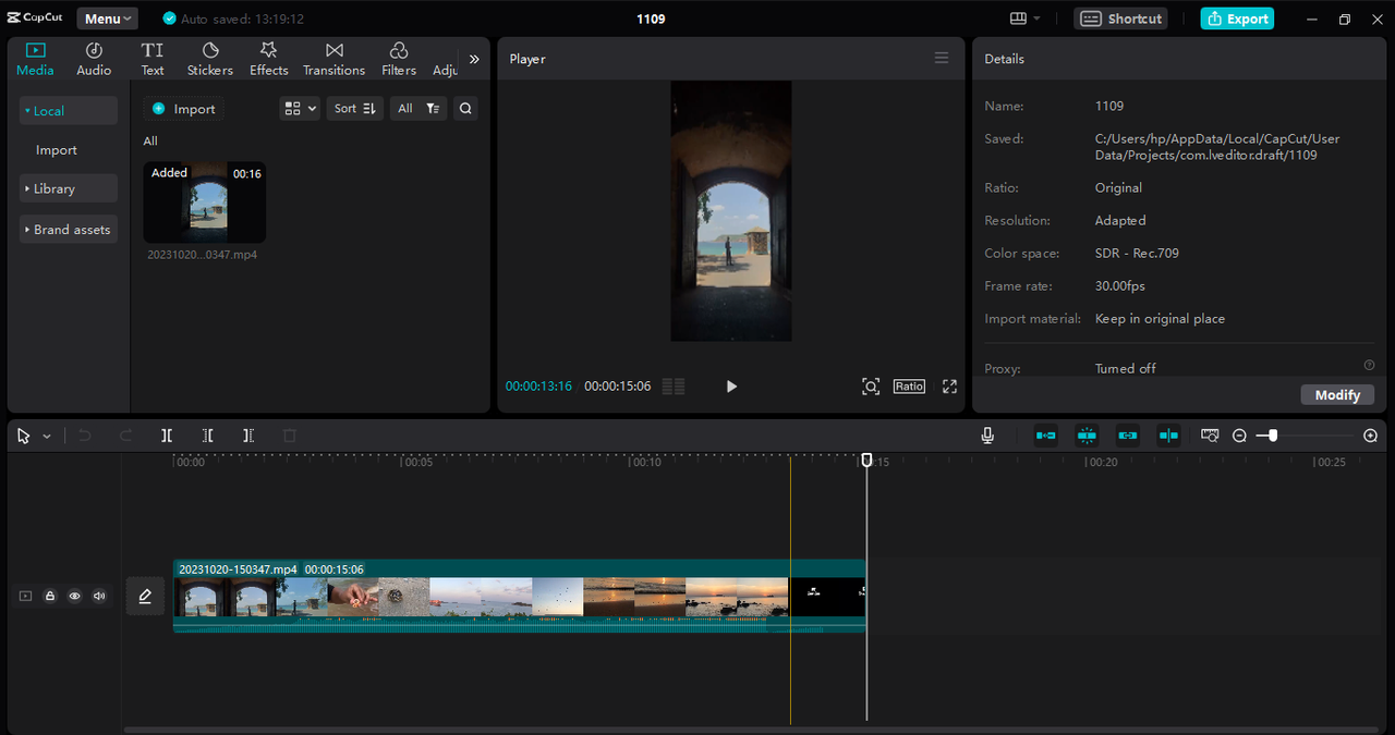 CapCut desktop video editor