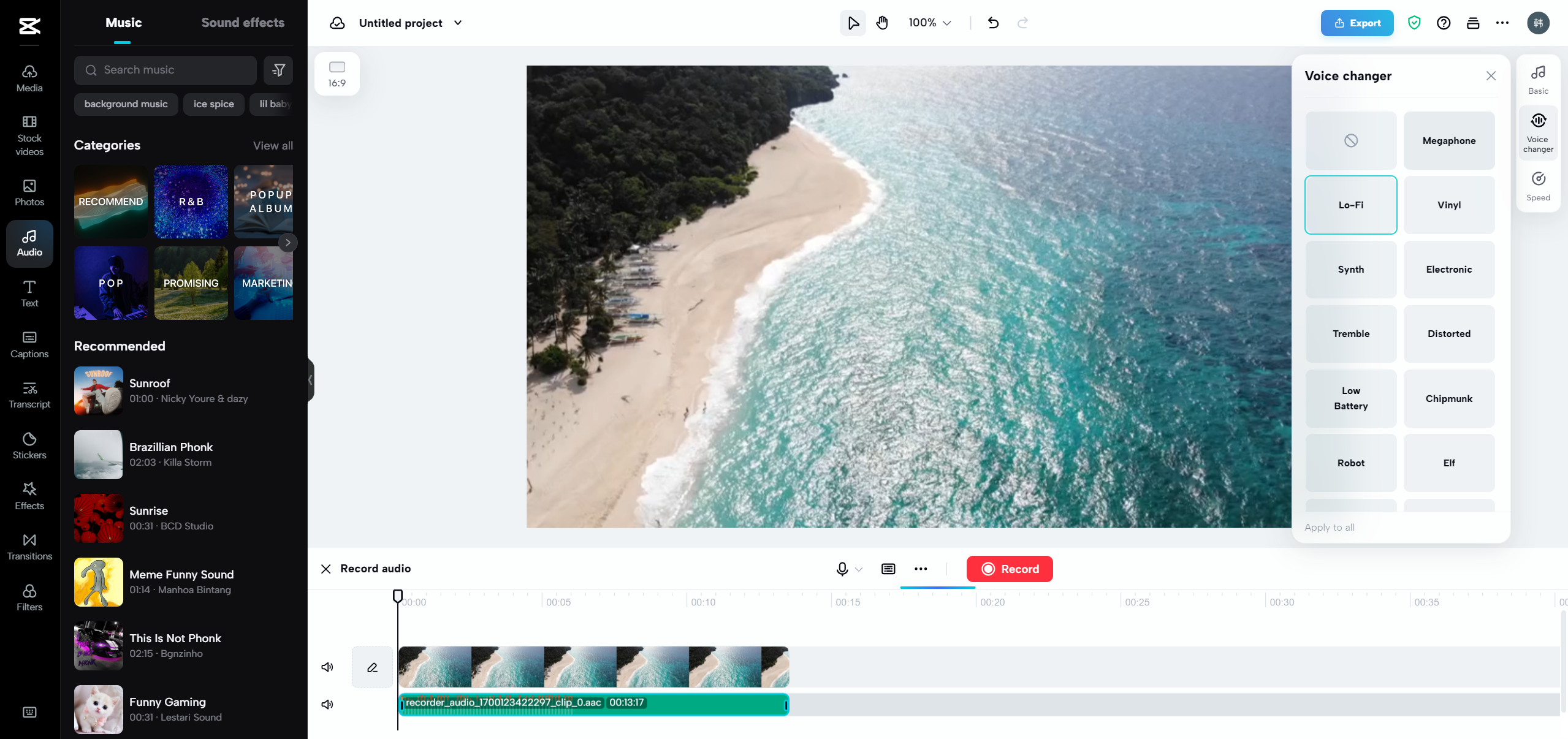 Best voice recorder online for all your needs: CapCut online video editor