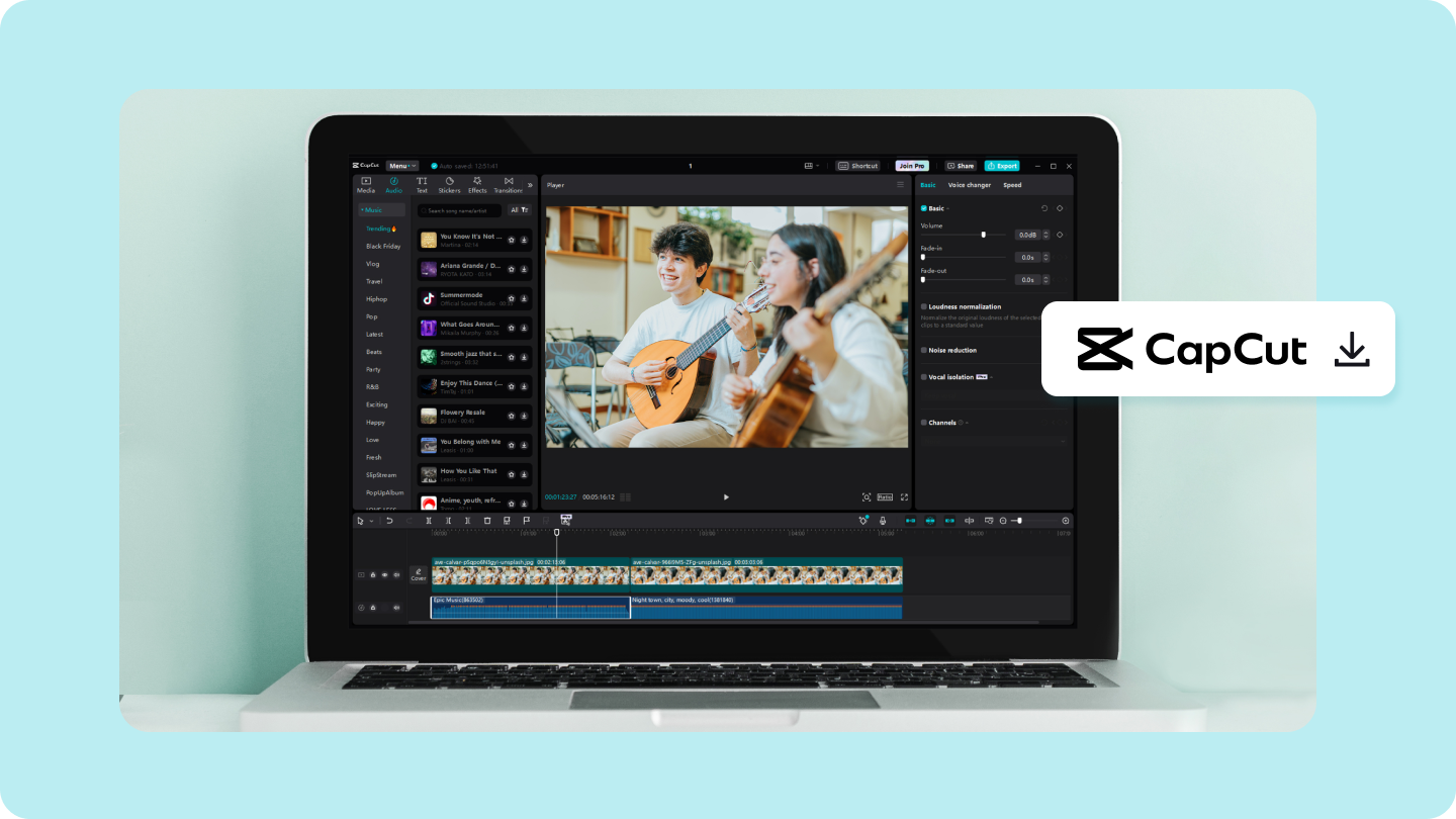 オーディオ編集ソフトウェアの無料ダウンロード:サウンドの世界を探検しようCapCut