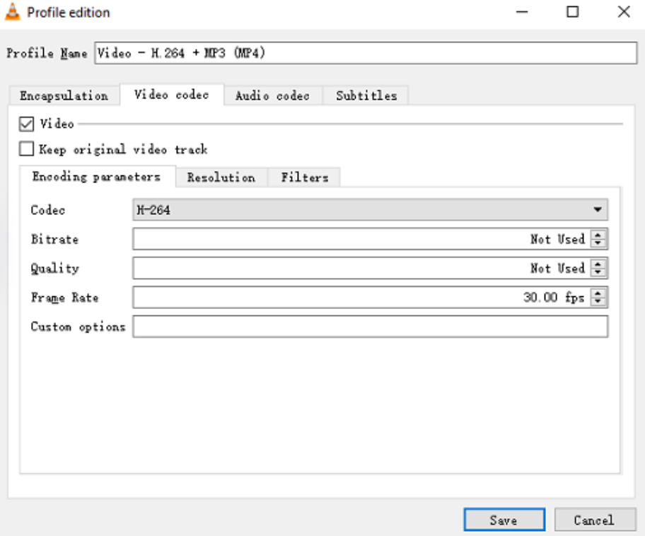 Change video encoding parameters