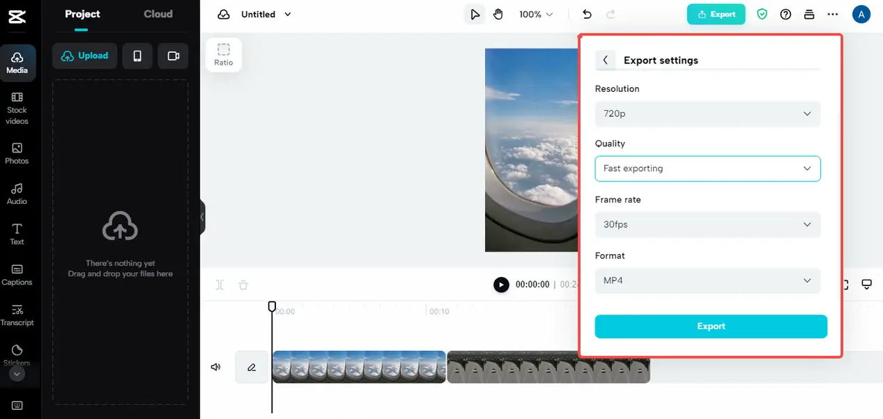 Compress the video file
