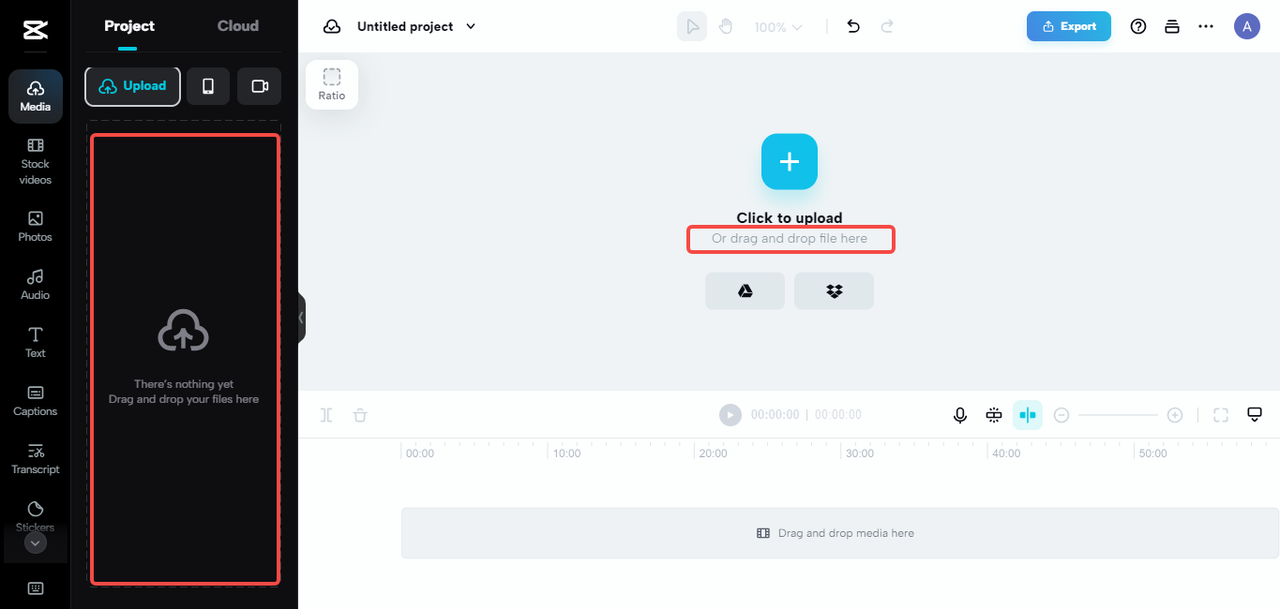 drag and drop your MOV files