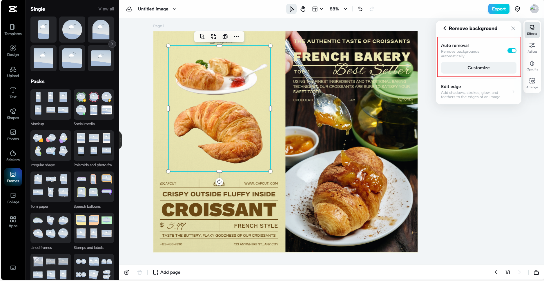 Auto background remover