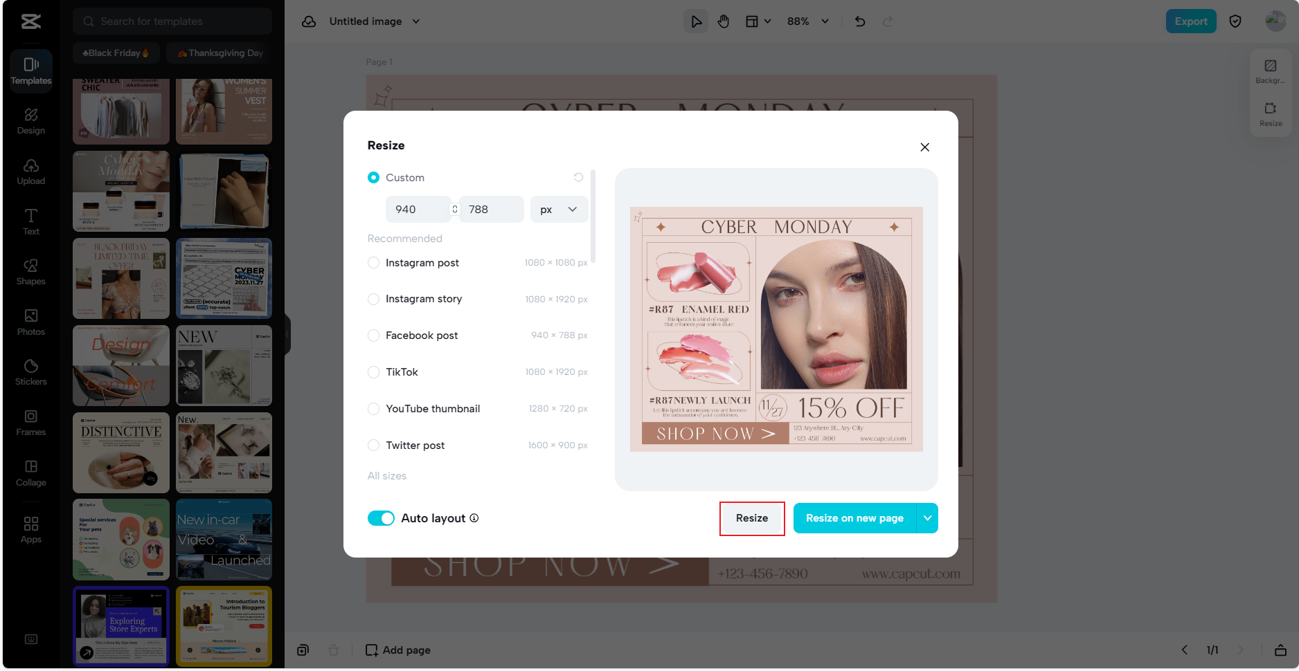 Edit your pictures on CapCut online photo editor