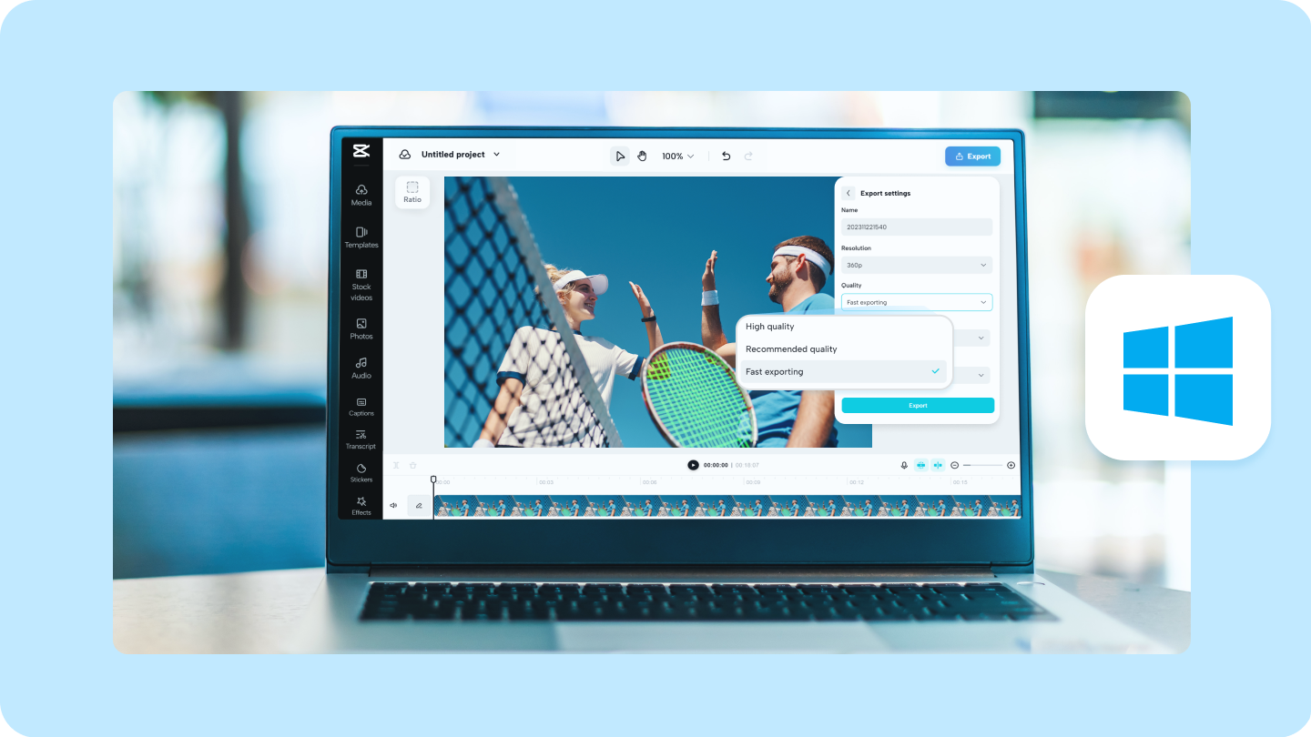 CapCut's online editor matches perfectly 