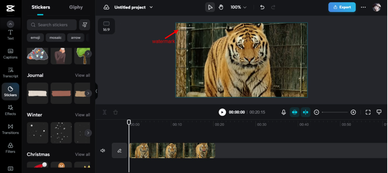Crop the watermark in video