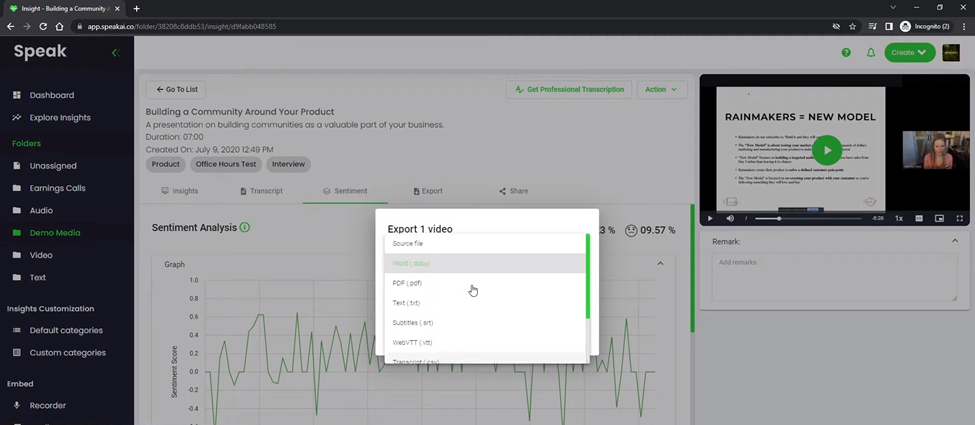 Transcription Software - Speak AI
