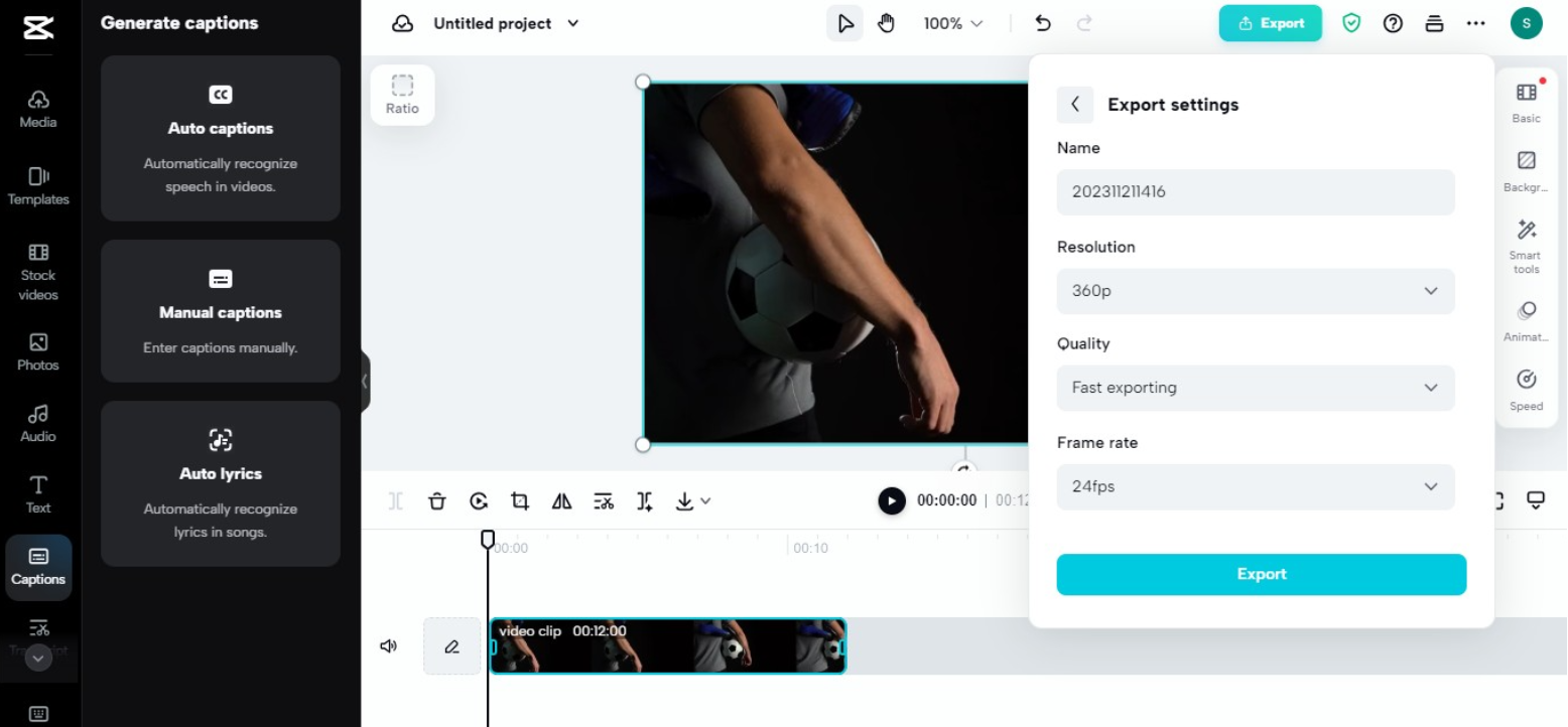 CapCut online video editor