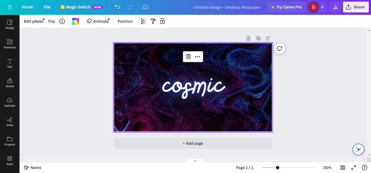 Canva - black background photo editor for ease of use
