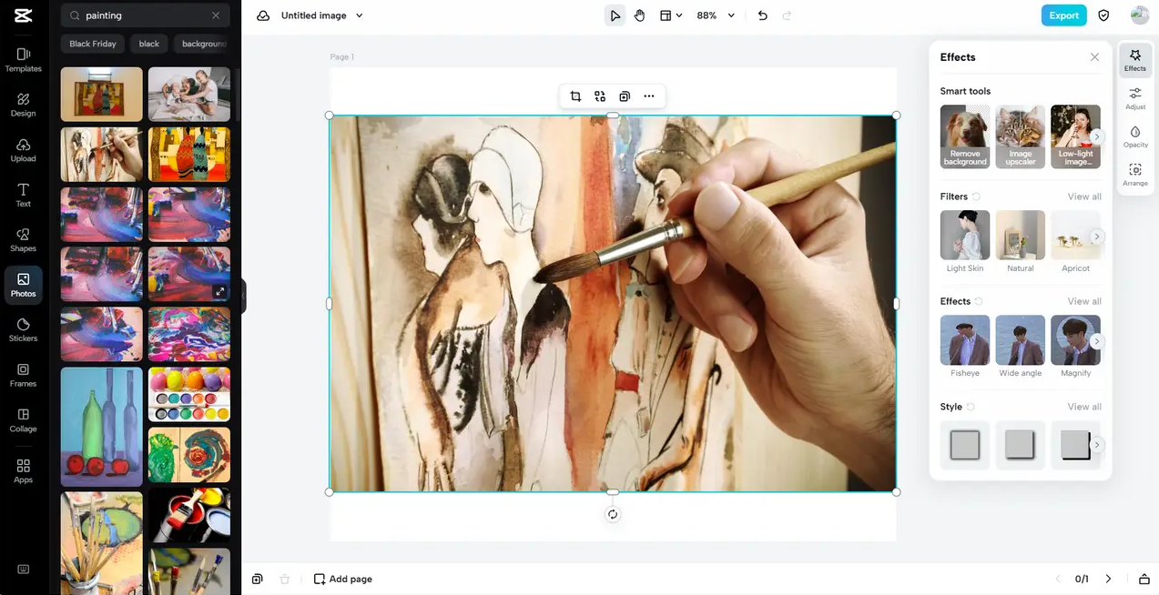 CapCut online photo editor - an ideal art photo editor