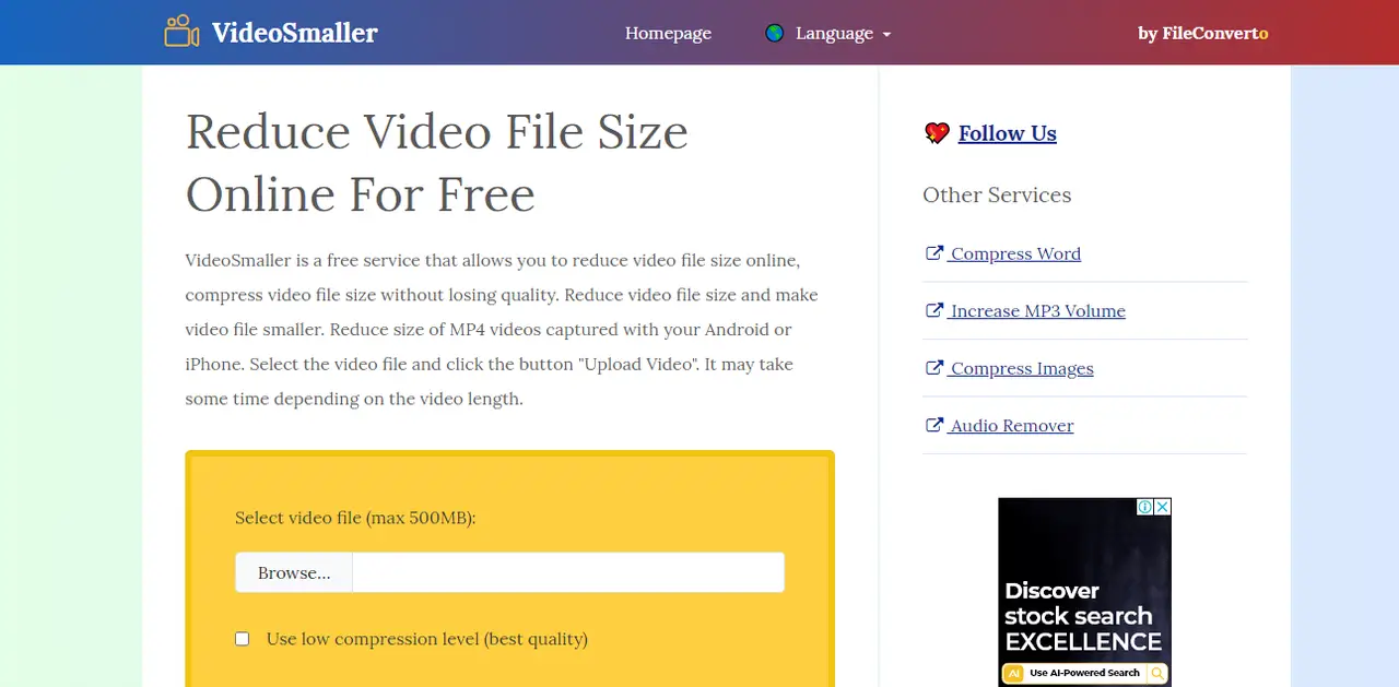 VideoSmaller video compressor