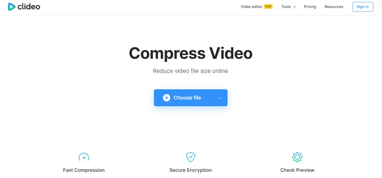 Clideo video compressor