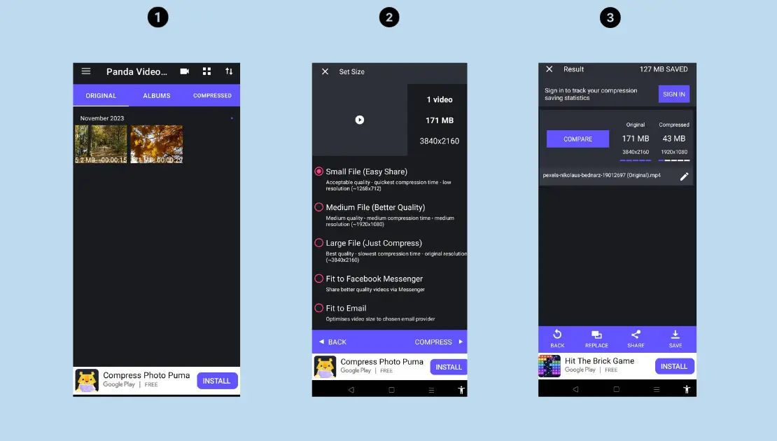 Panda video compressor