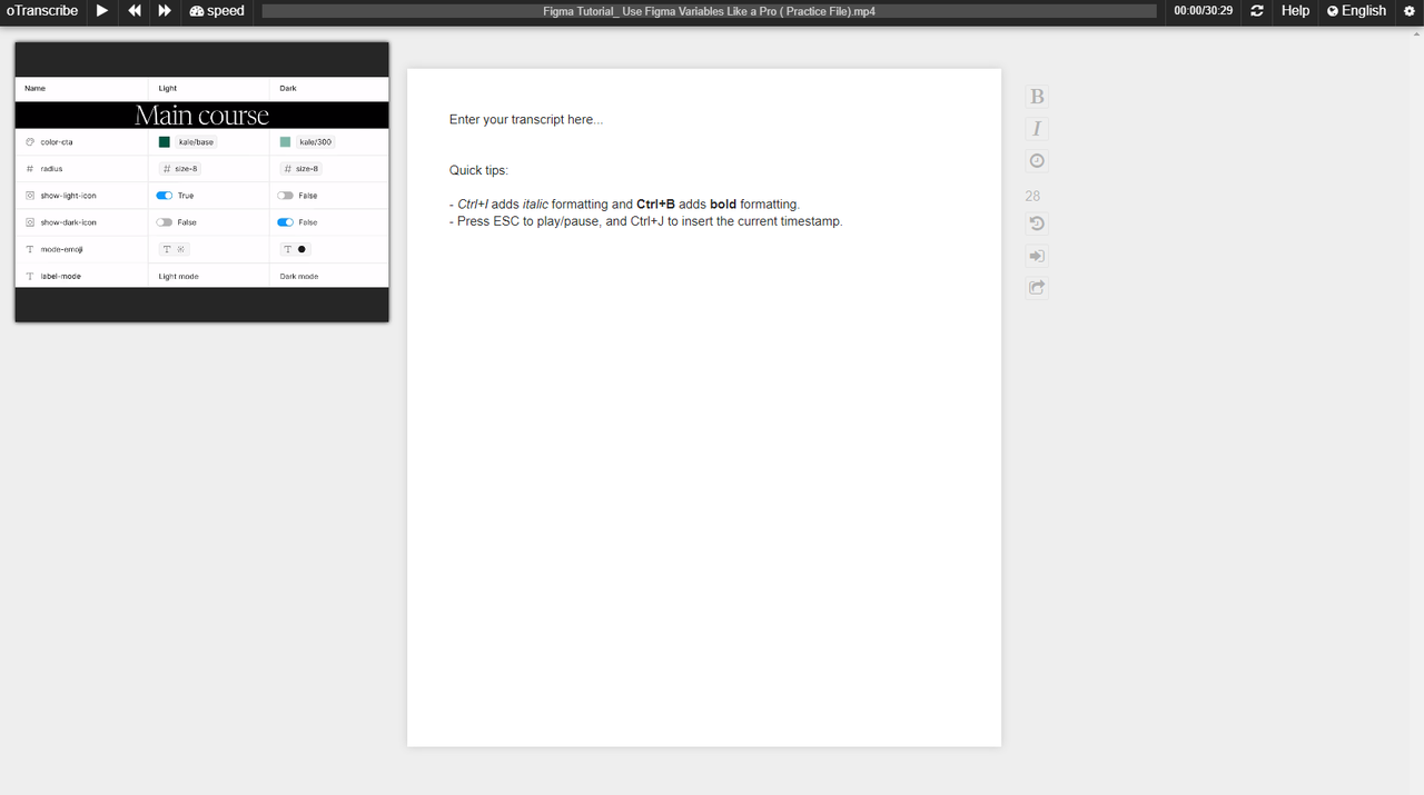 oTranscribe online transcriber