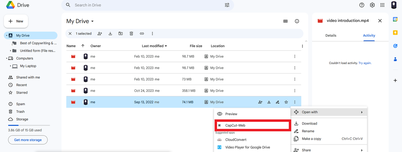 Upload Video from Google Drive