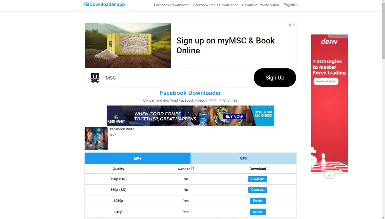 Facebook to MP4 converters - FB Downloader