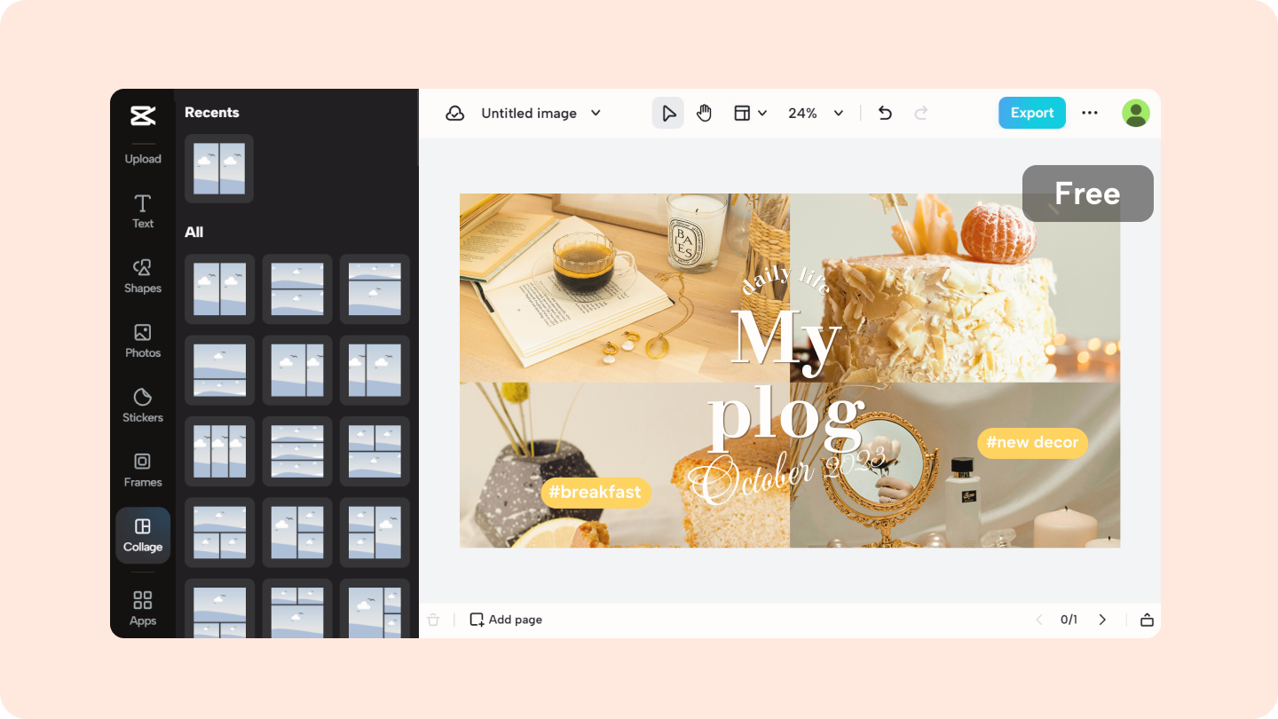 photo collage editor oline free
