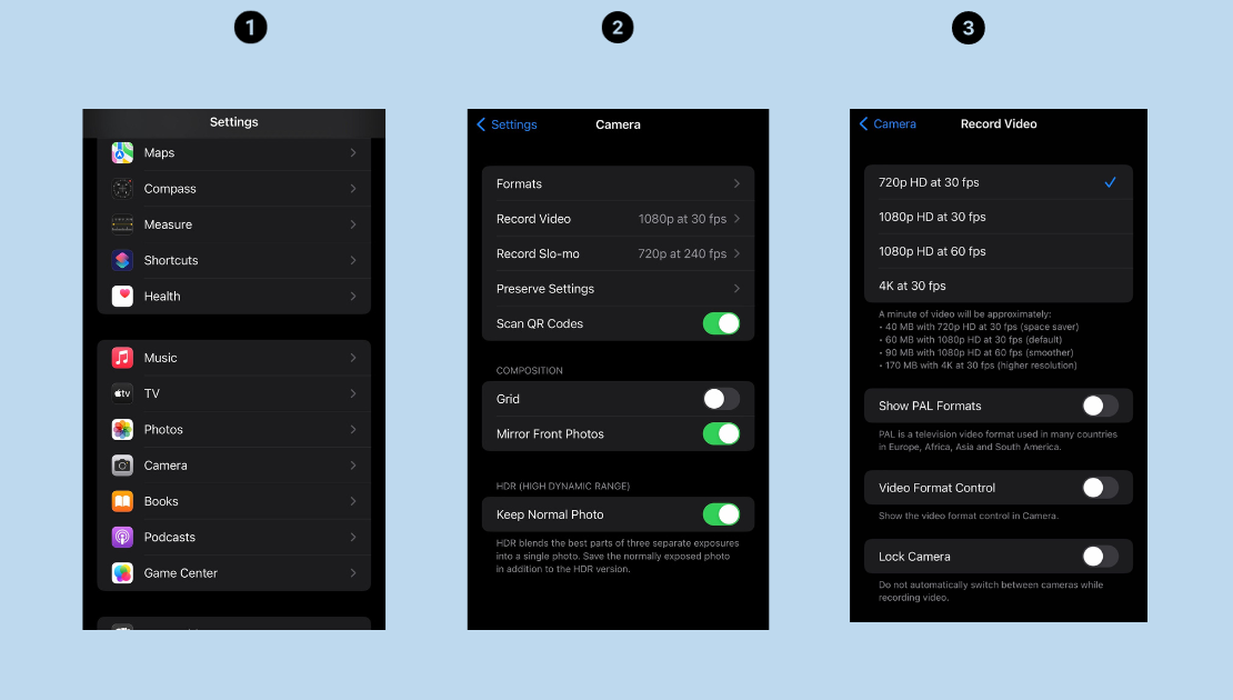 how to compress an iPhone video before recording it