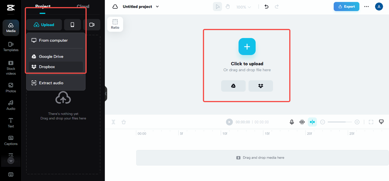 upload your video file