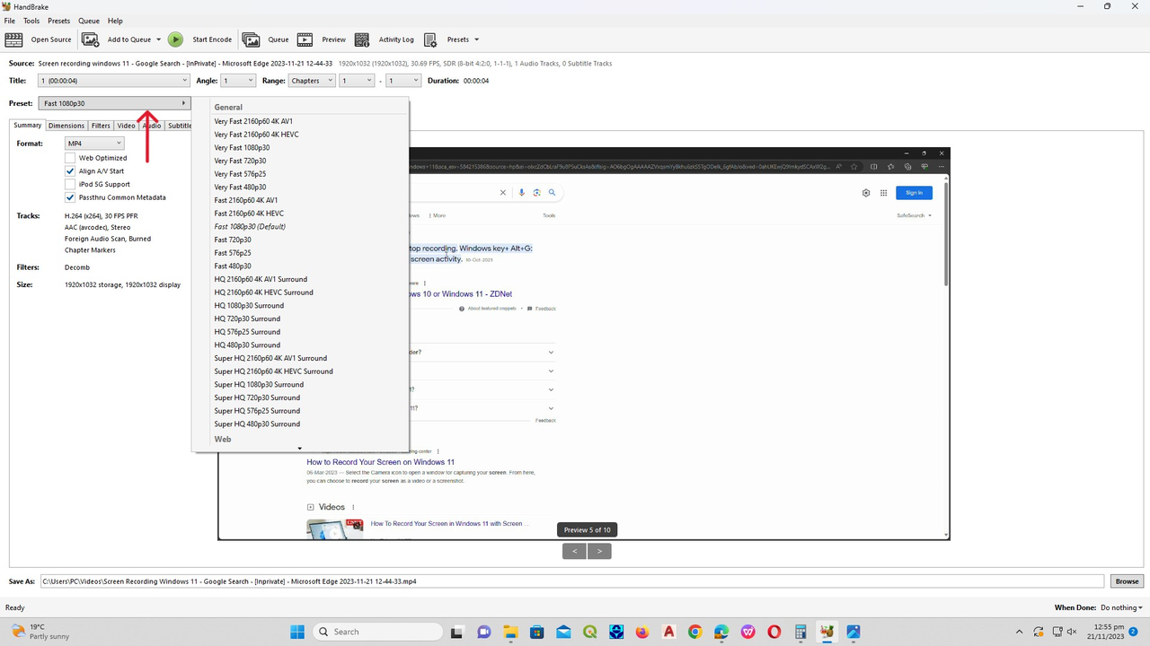 choose a preset that suits you best