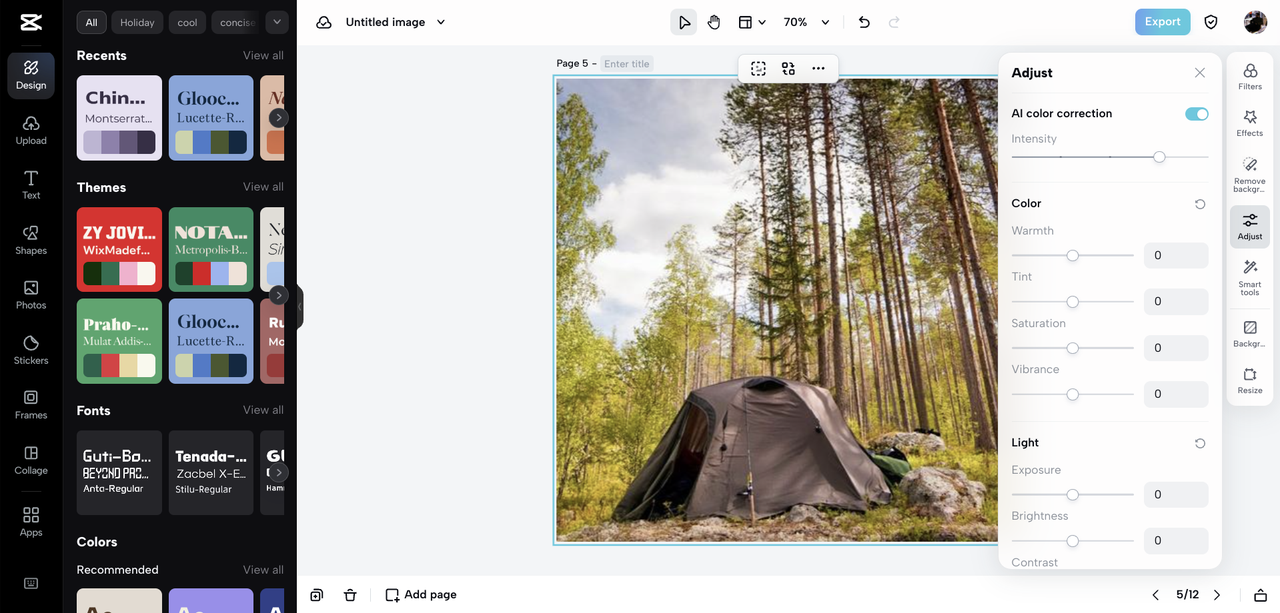 Balancing underexposed travel photos