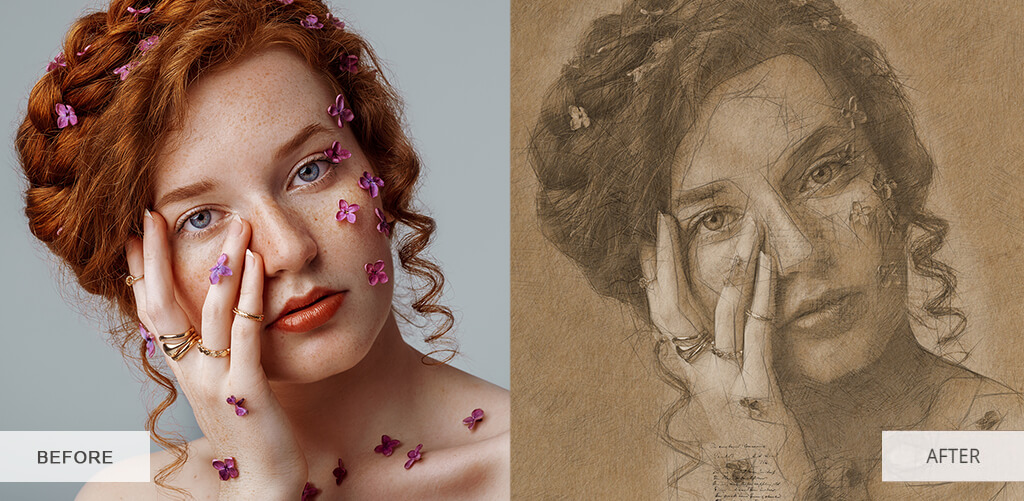 picture into a sketch