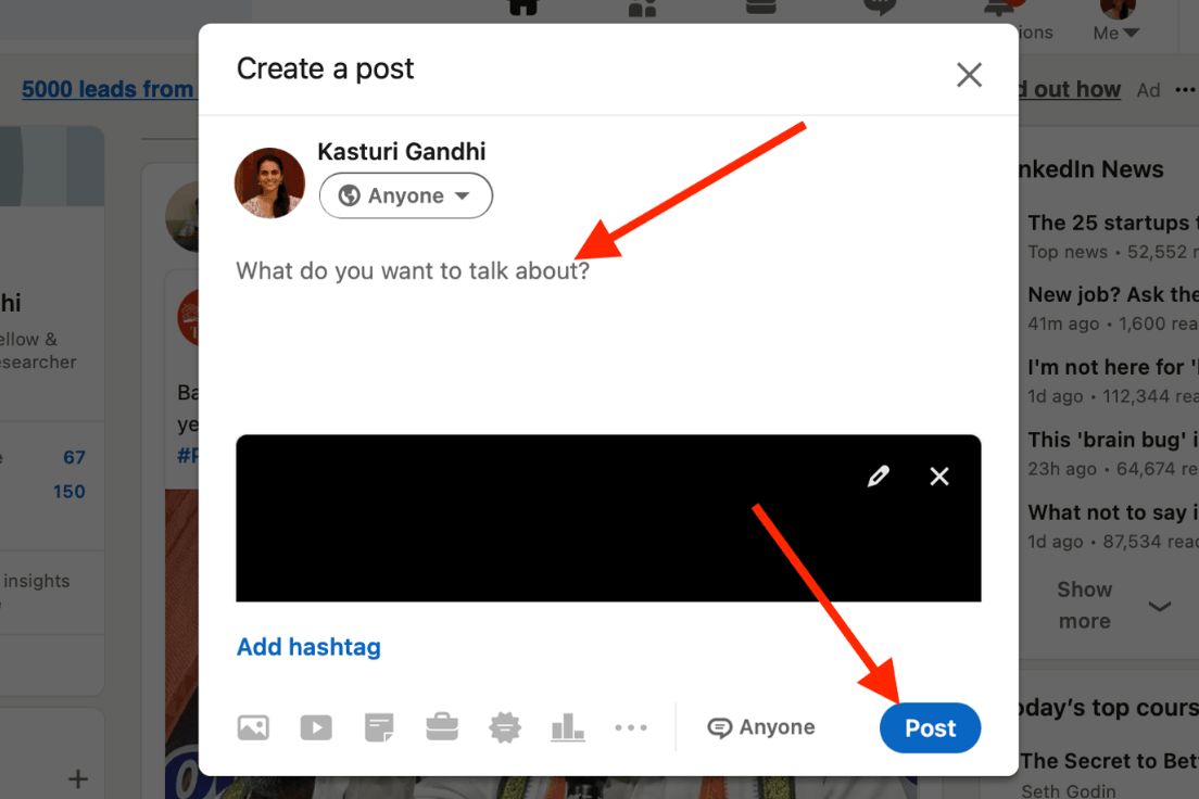 Post Video On LinkedIn