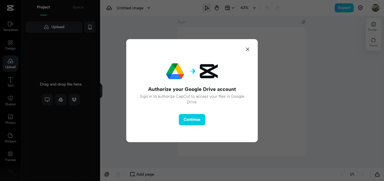 Google Drive image uploading feature